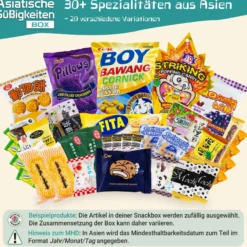 Asiatische Süßigkeiten-Box mit über 30 Sorten