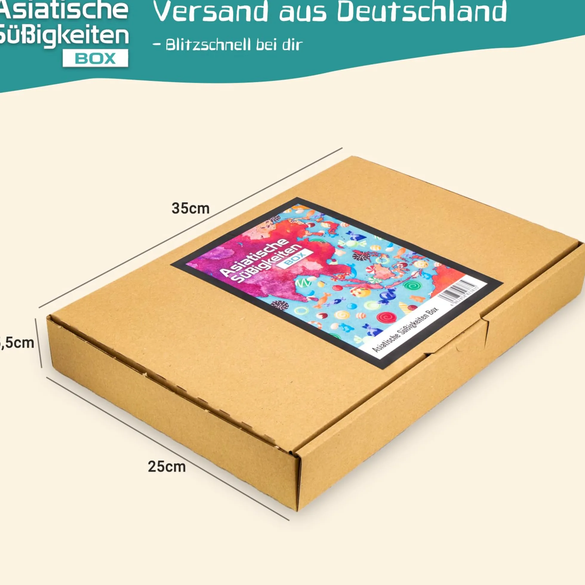 Asiatische Süßigkeiten-Box mit über 30 Sorten