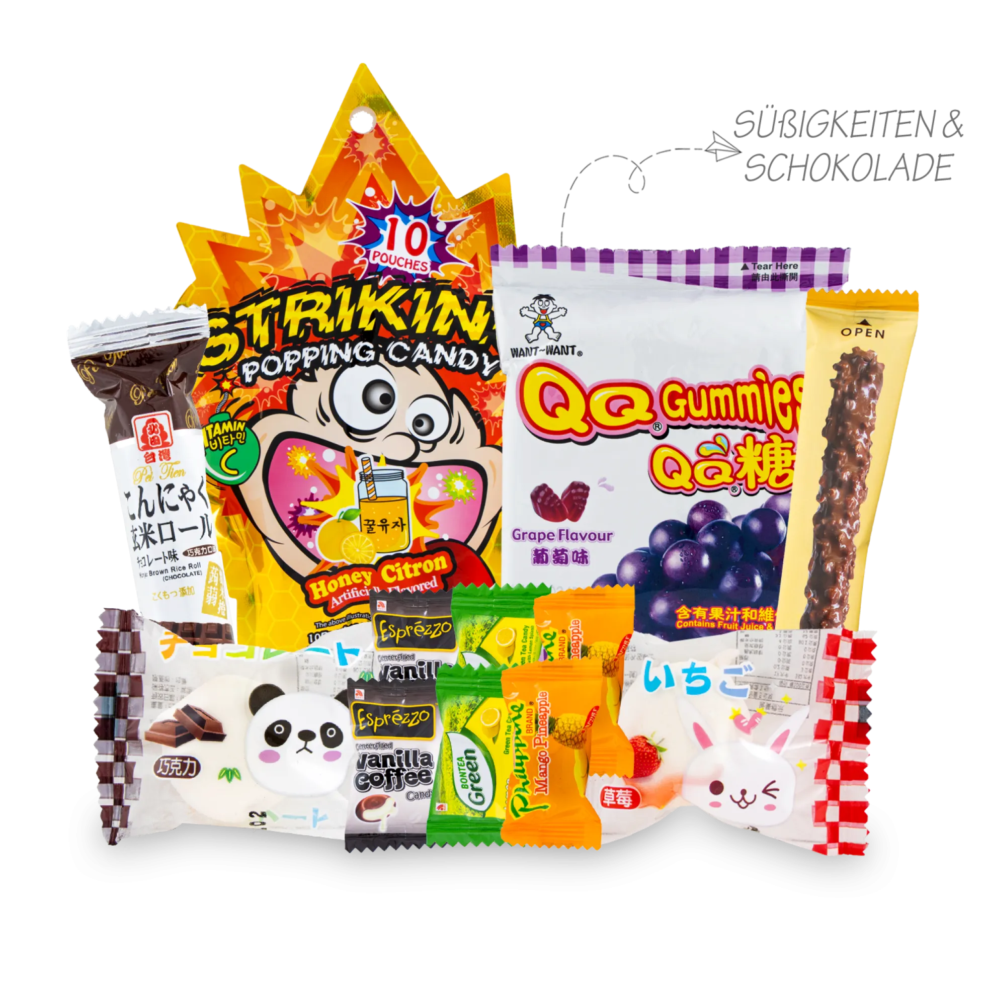 Asiatische Süßigkeiten-Box mit über 30 Sorten