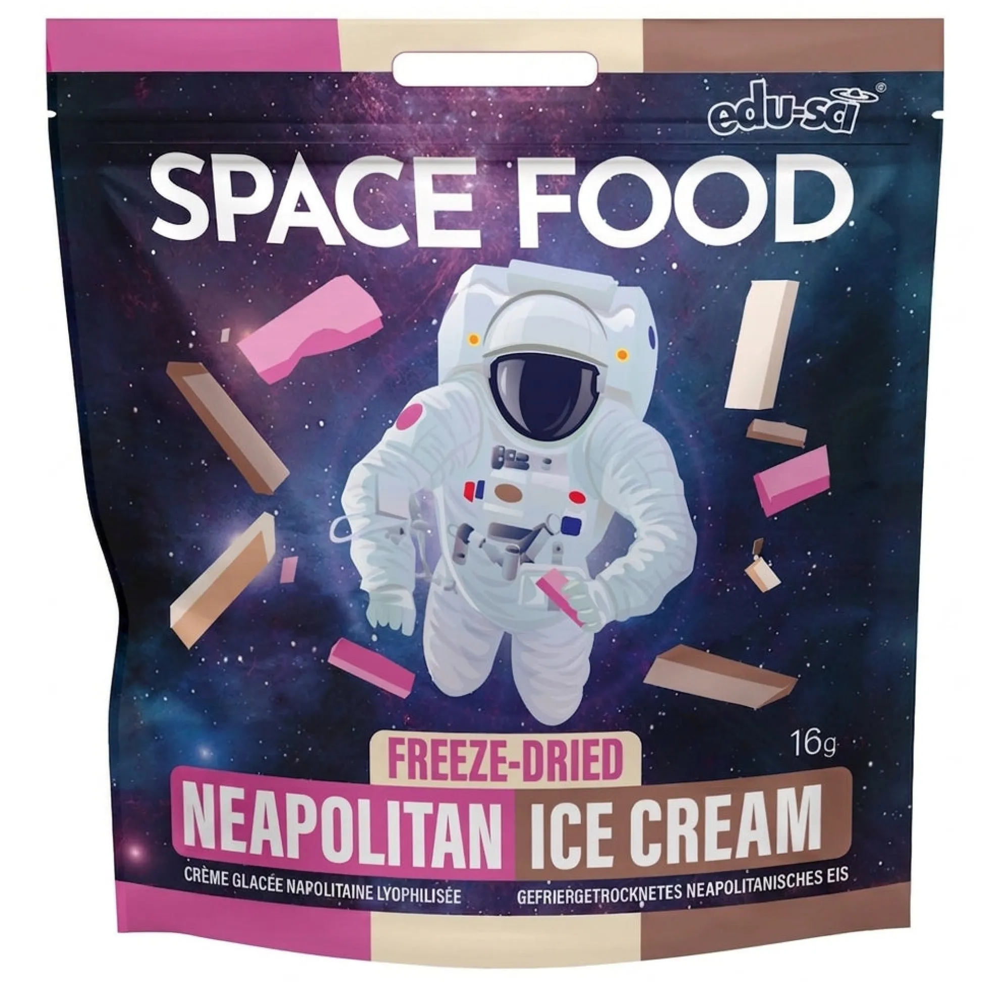 Astronautennahrung – Gefriergetrocknete Neapolitanische Ice Cream