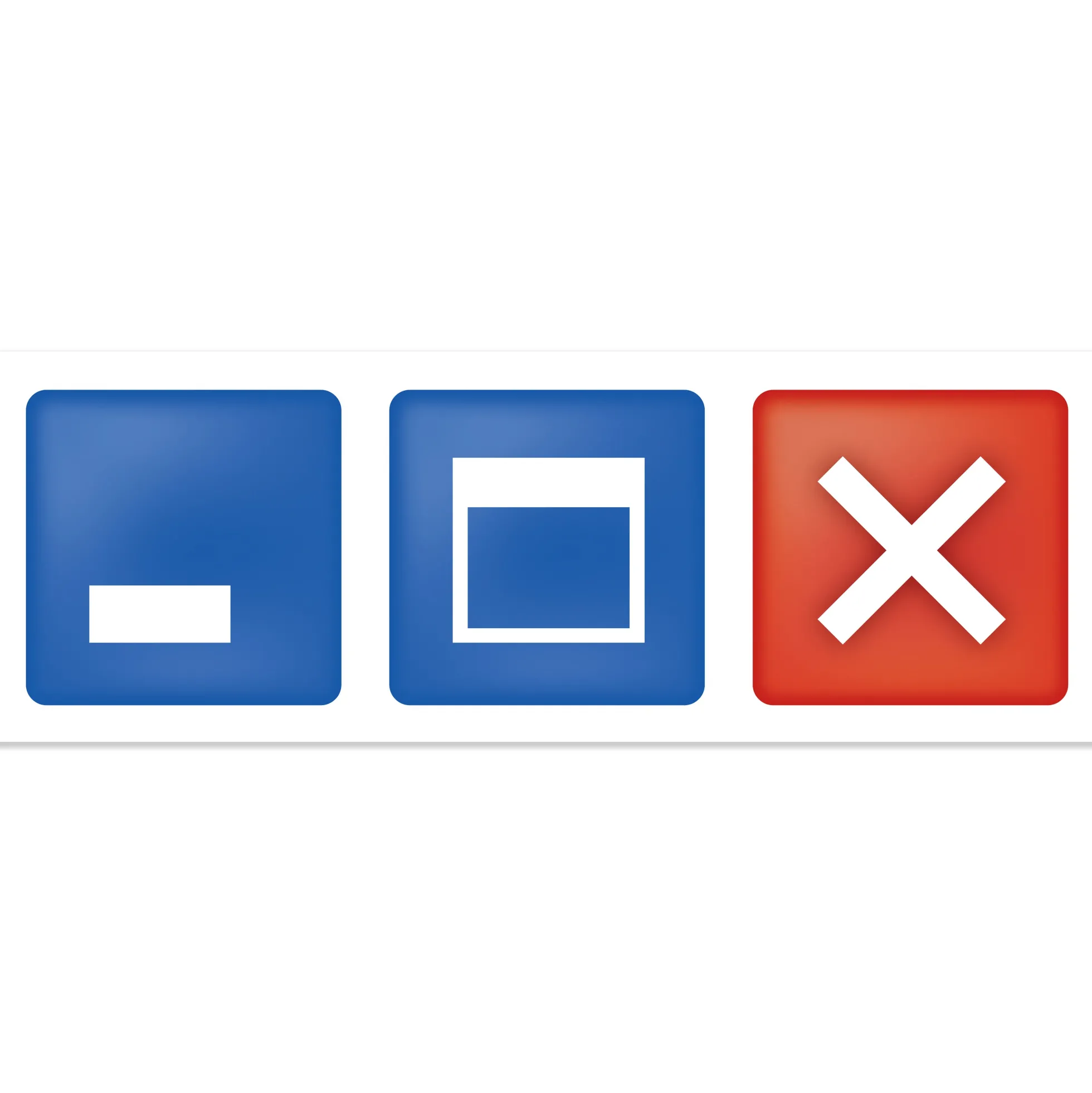 Aufkleber Bildschirmfenster-Kontrollbuttons