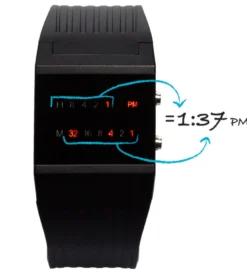 Binäre Armbanduhr