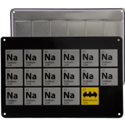 Blechschild Batmanium: das Element Nr. 27 im Periodensystem