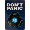 Blechschild Don't Panic 42