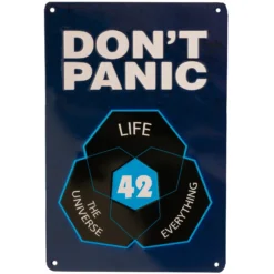 Blechschild Don't Panic 42