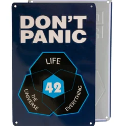 Blechschild Don't Panic 42