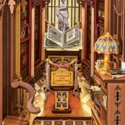 Book Nook Bibliothek der Wunder, Bausatz mit Licht fürs Bücherregal