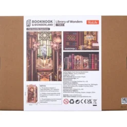 Book Nook Bibliothek der Wunder, Bausatz mit Licht fürs Bücherregal