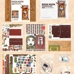 Book Nook Holzbausatz – Fall ins Wunderland