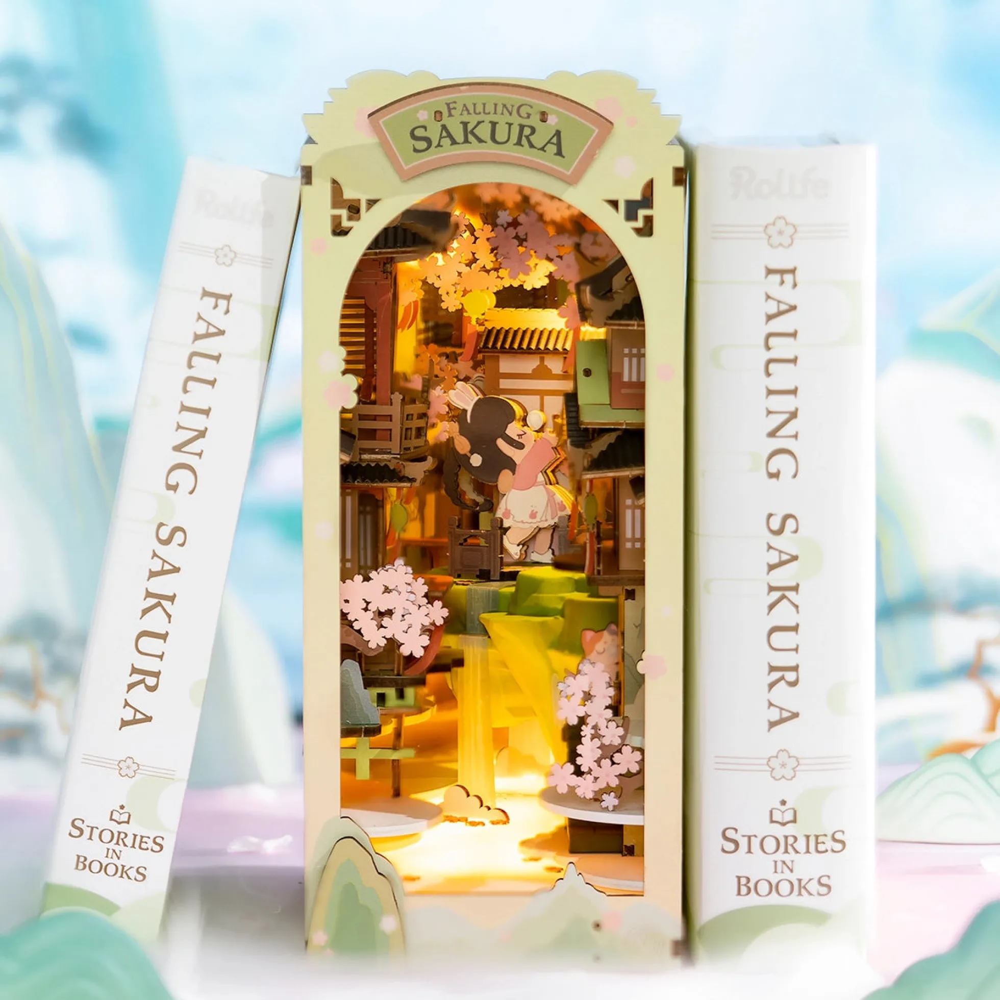 Book Nook Holzbausatz – Kirschblütenfall