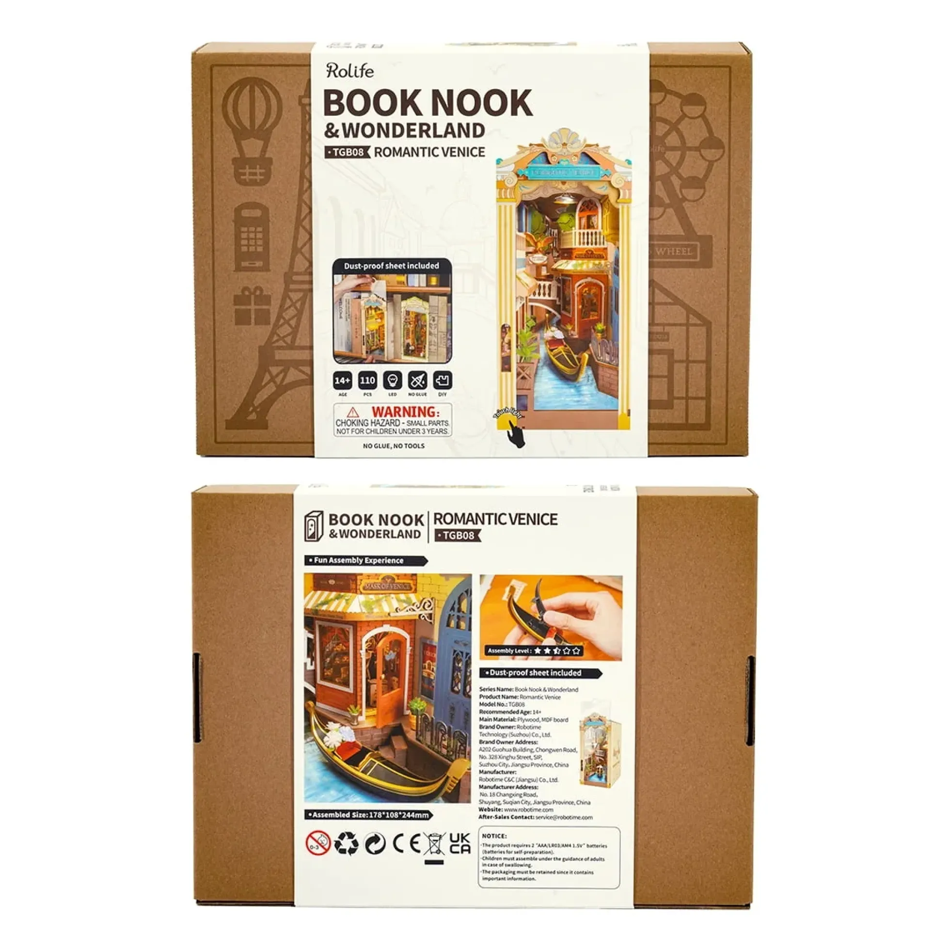 Book Nook Holzbausatz – Romantisches Venedig