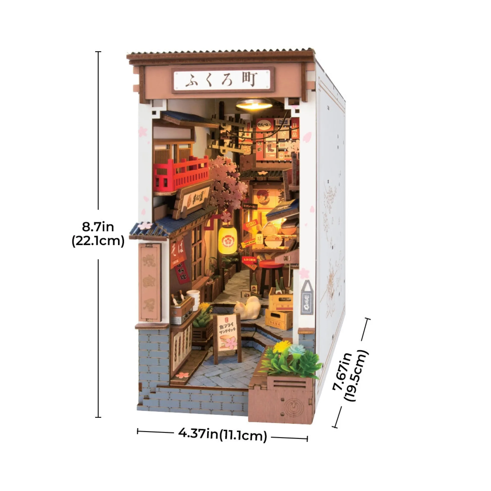 Book Nook Holzbausatz – Sakura Weingasse