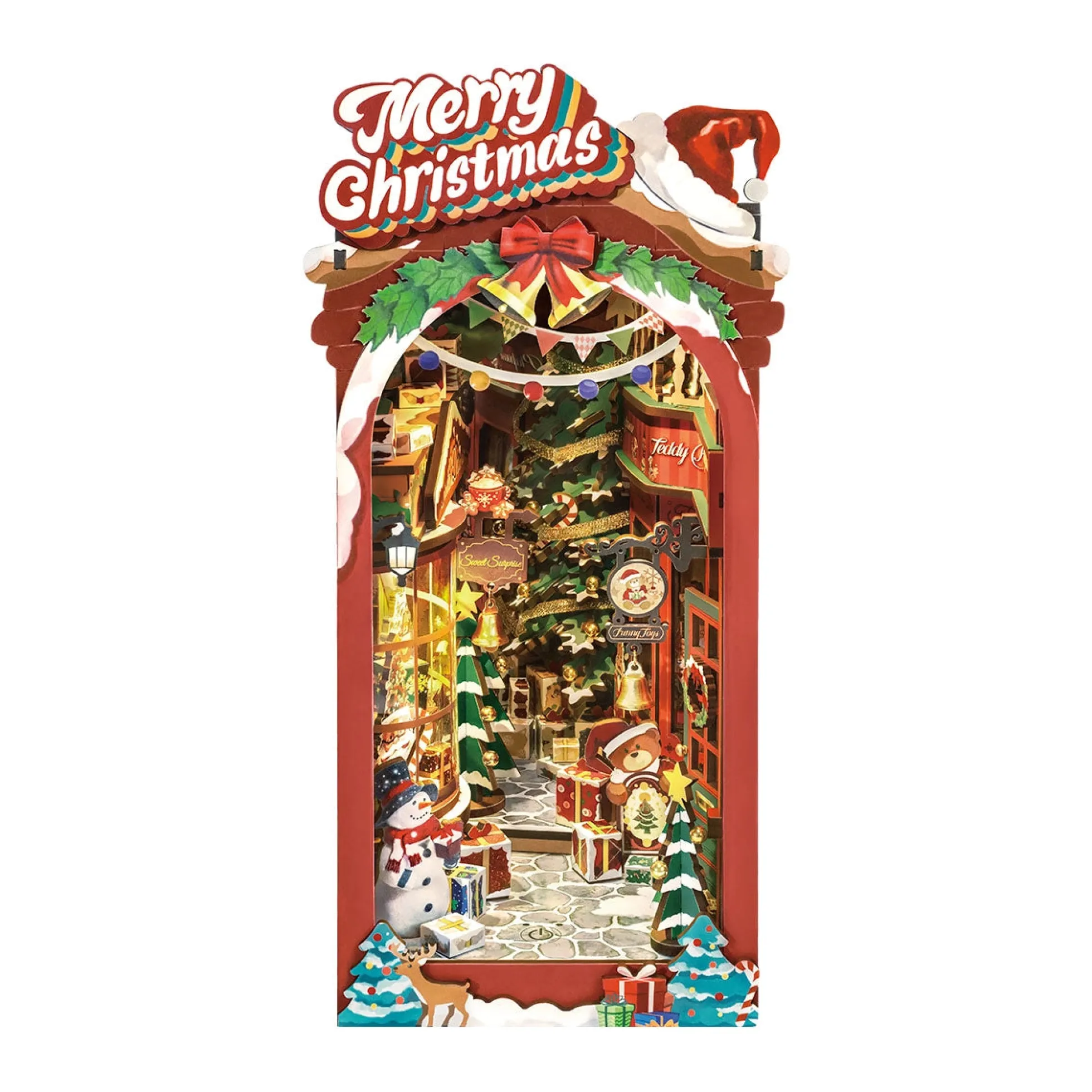 Book Nook Holzbausatz – Weihnachtsstraße