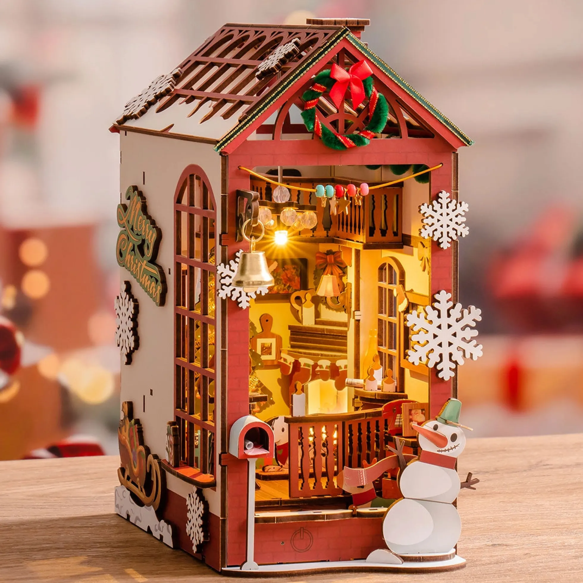 Book Nook Holzbausatz – Weihnachtsstraße