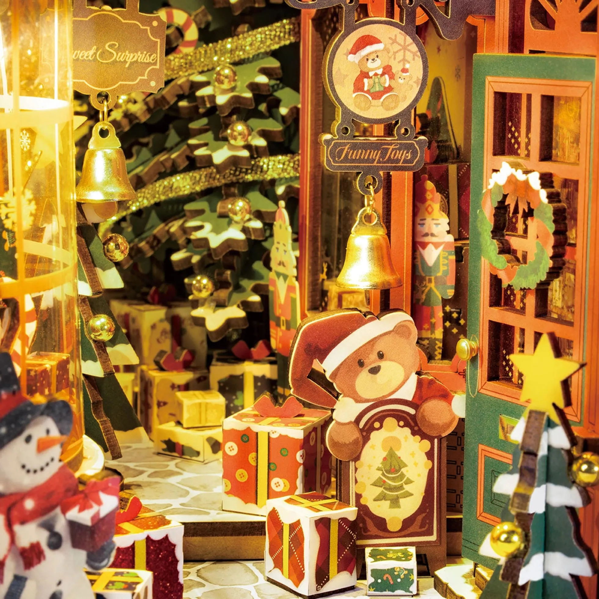 Book Nook Holzbausatz – Weihnachtsstraße