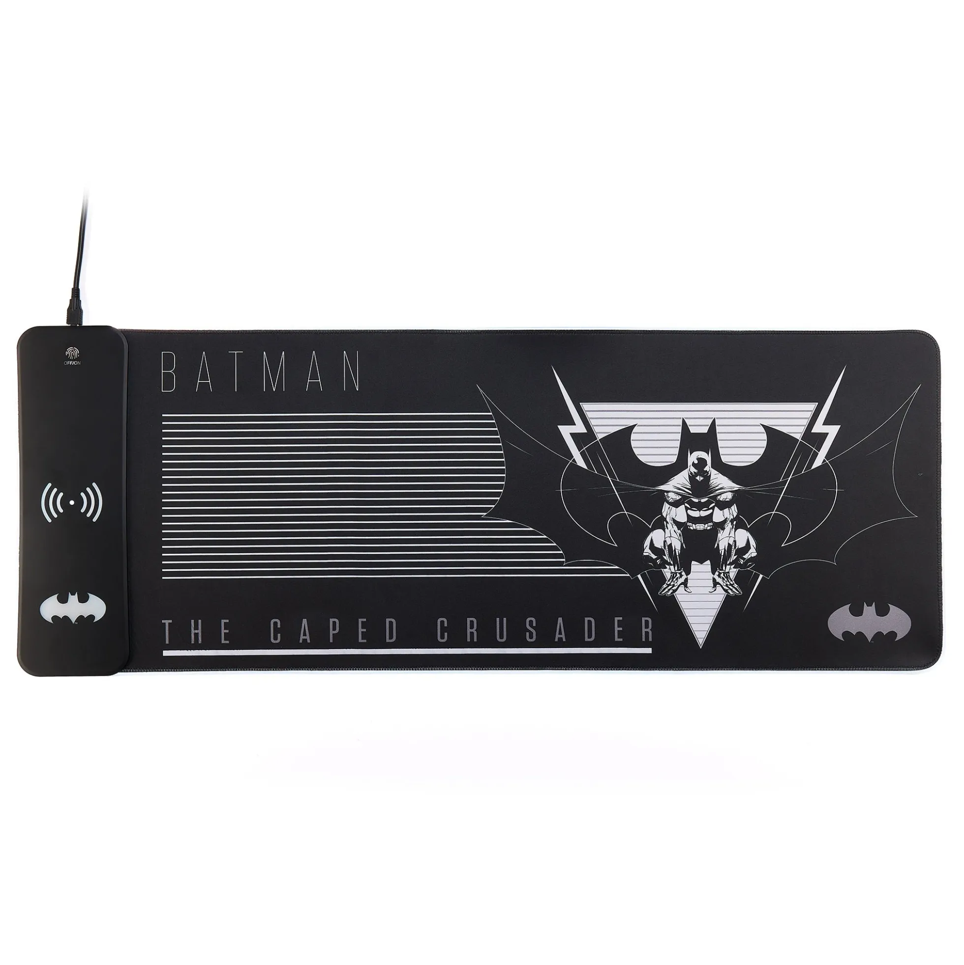 DC Comics Batman XL Gamer-Mauspad mit Kontaktlosem Ladegerät