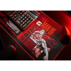DC Comics Superman XL Gamer-Mauspad mit Kontaktlosem Ladegerät