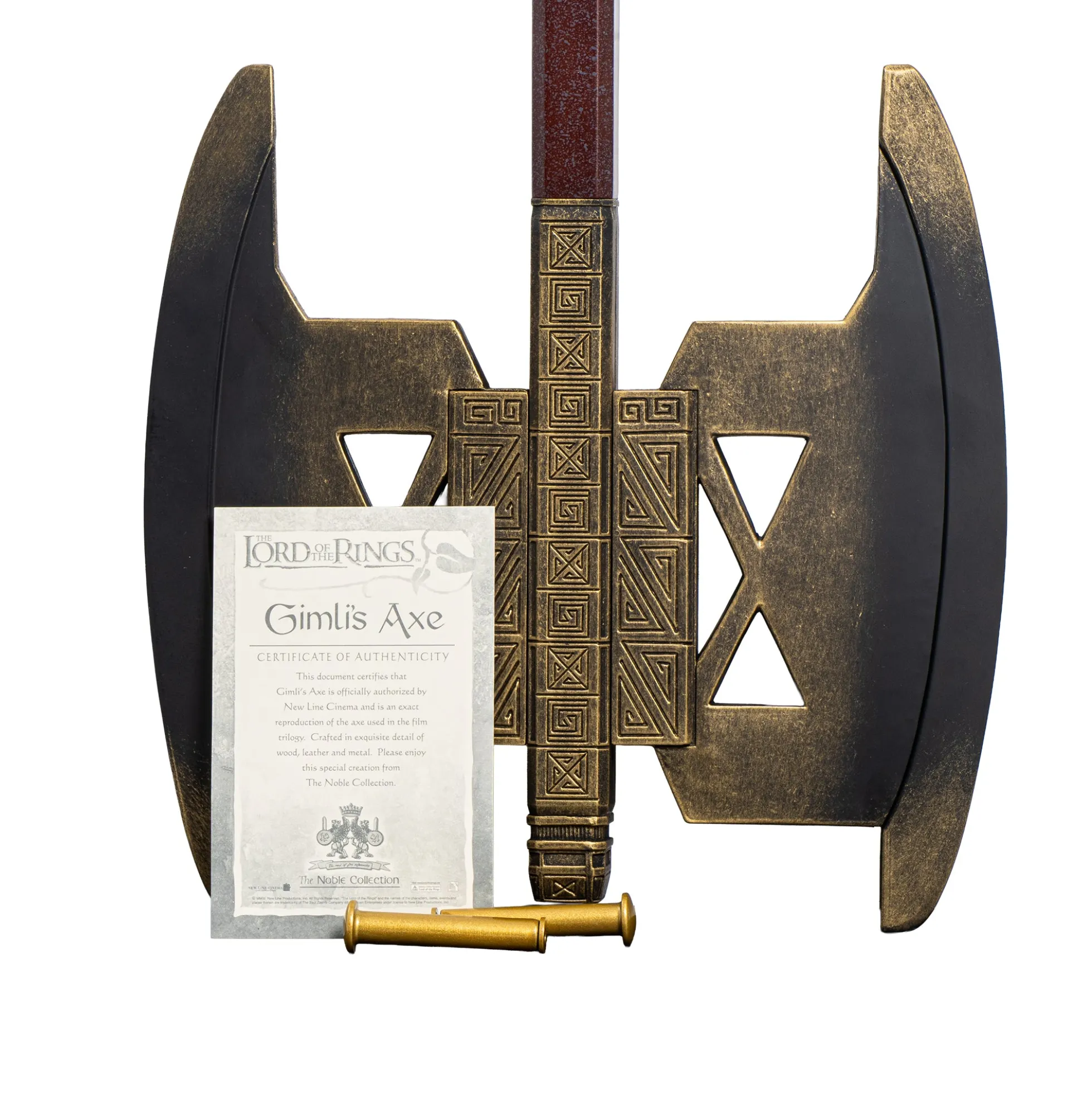 Der Herr der Ringe Gimli's Axt 1:1 Replikat mit Wandhalterung