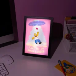 Die Simpsons Homer LED Leuchtbild "Take Me To Your Leader"