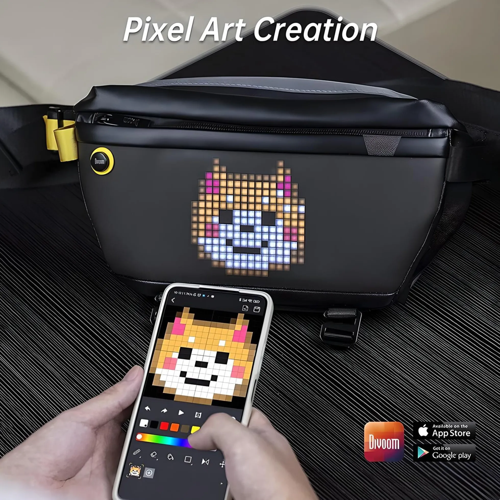 Divoom Pixoo Sling Bag - Schultertasche mit Pixeldisplay