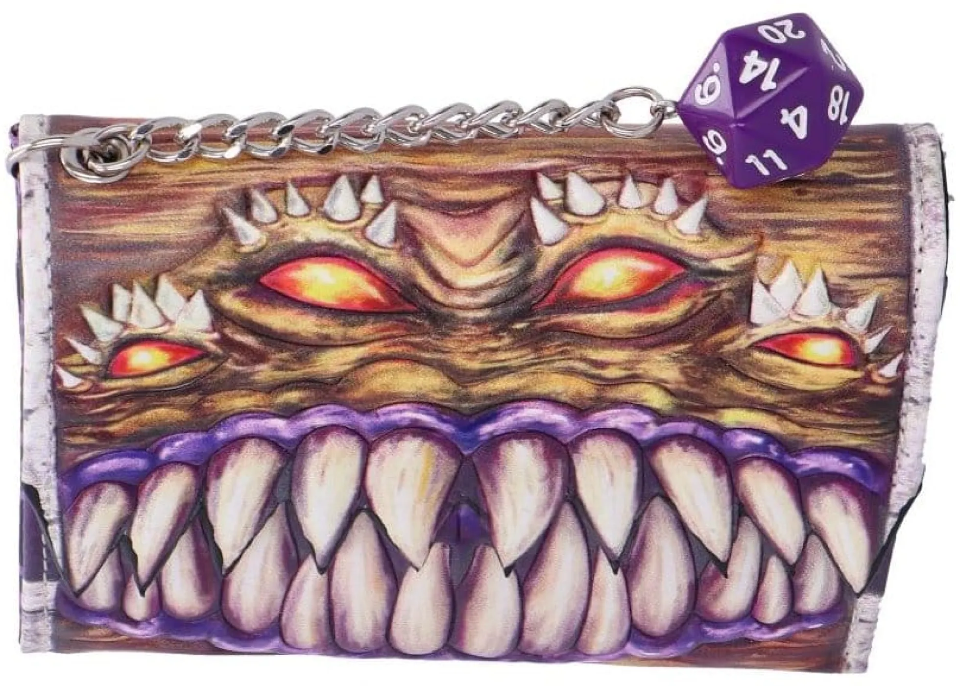 Dungeons & Dragons Geldbeutel Mimic (mit W20-Anhänger)