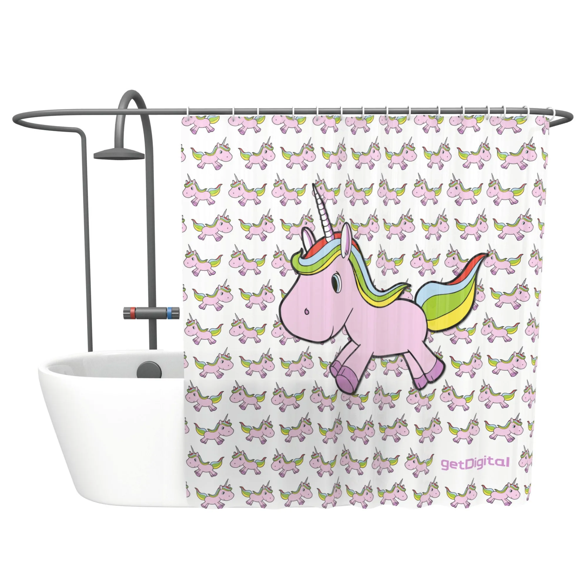 Einhorn Duschvorhang