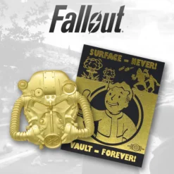 Fallout Sammlerpin: Vergoldeter Power-Armor-Helm