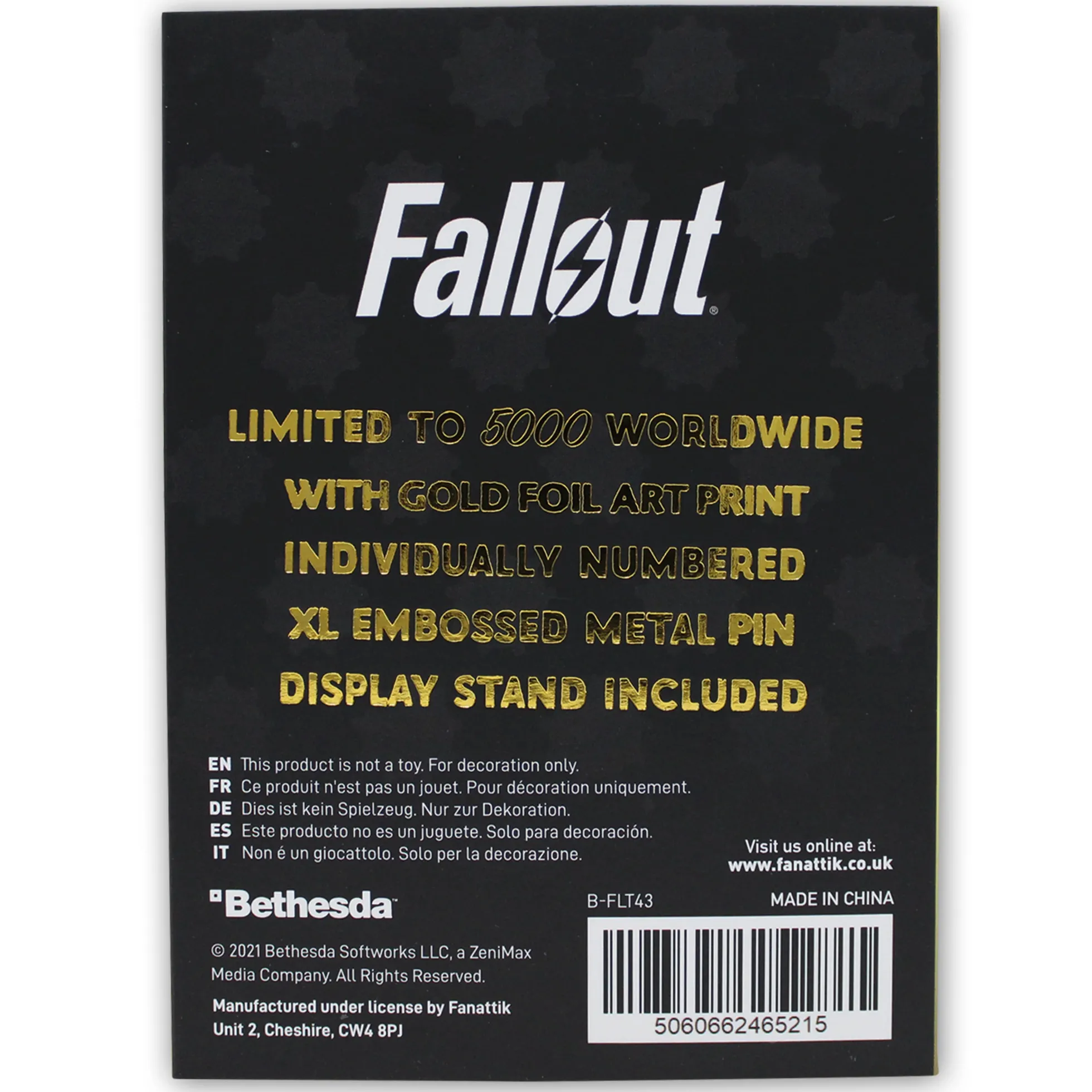 Fallout Sammlerpin: Vergoldeter Power-Armor-Helm