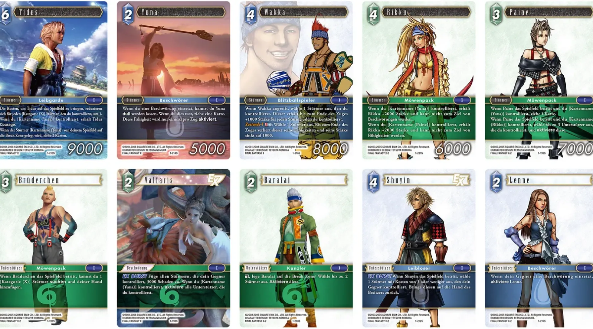 Final Fantasy X Sammelkarten Starter-Set