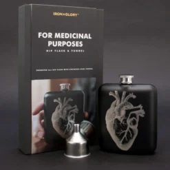 For Medicinal Purposes - Flachmann mit Abbildung eines anatomischen Herzens