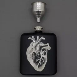 For Medicinal Purposes - Flachmann mit Abbildung eines anatomischen Herzens