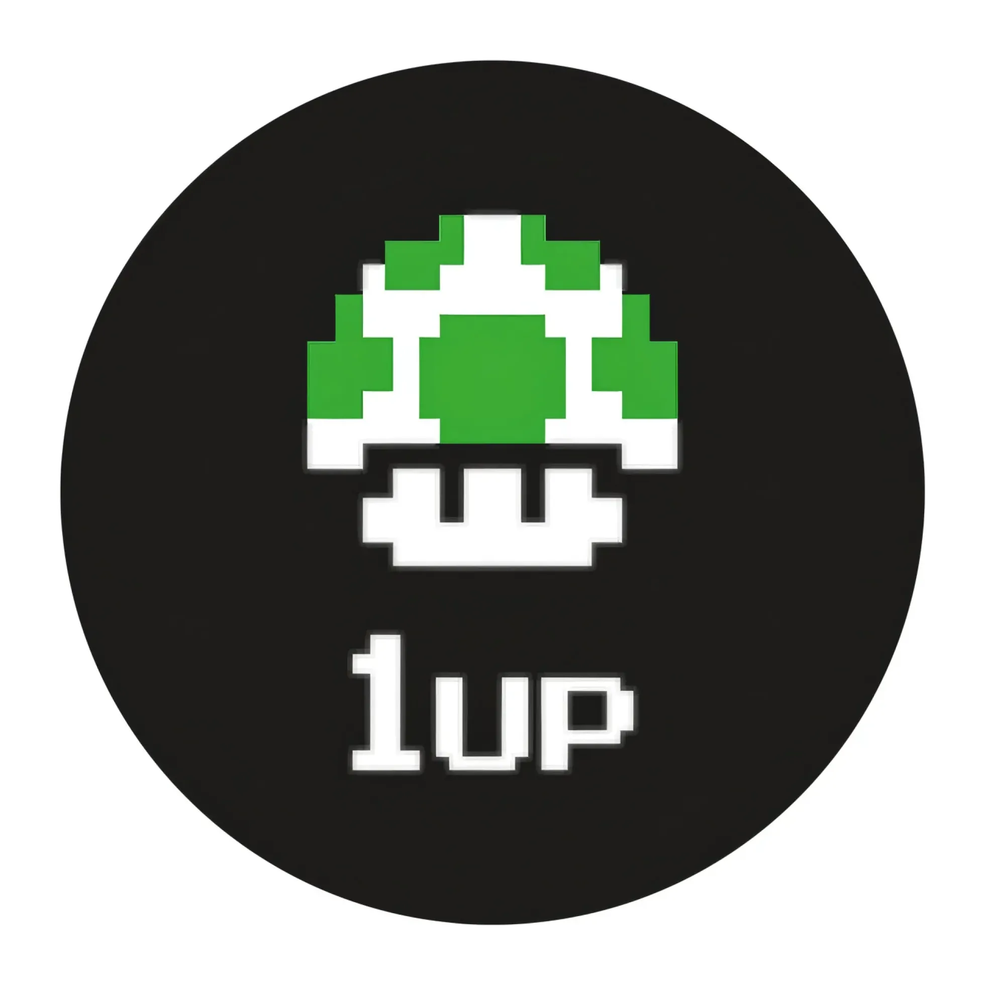 Geek Aufkleber 1Up Pilz