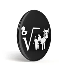 Geek Button Ente Wurzel aus Kuh