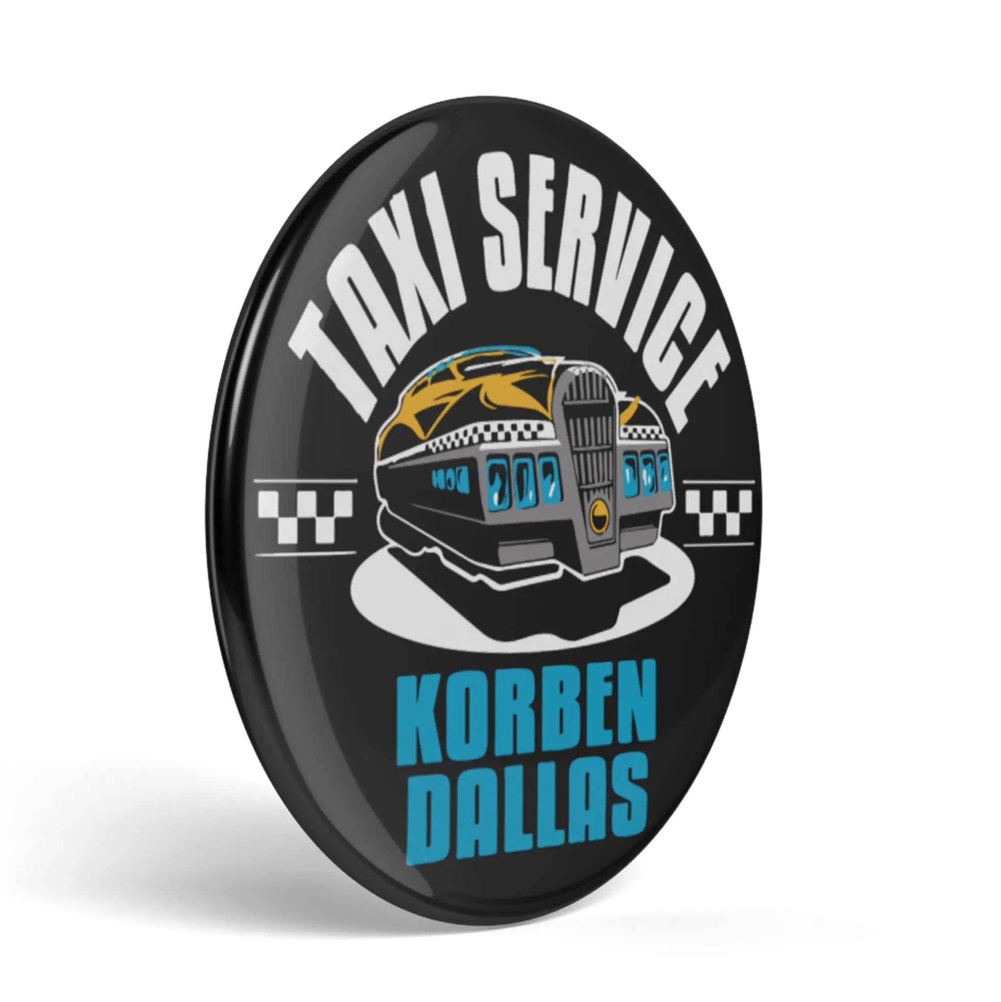 Geek Button Korben Dallas Taxi Service