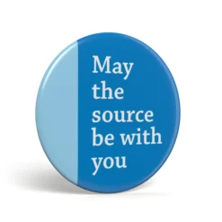 Geek Button May The Source Be With You
