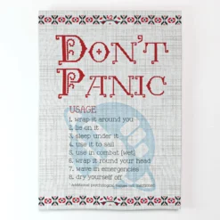 Geschirrhandtuch: Don't Panic