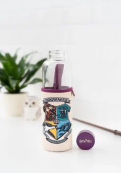 Harry Potter Glasflasche mit Hogwarts-Wappen