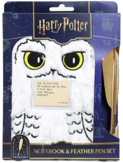 Harry Potter Plüsch-Notizbuch Hedwig mit Federkiel-Stift