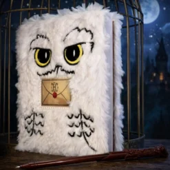 Harry Potter Plüsch-Notizbuch Hedwig mit Federkiel-Stift