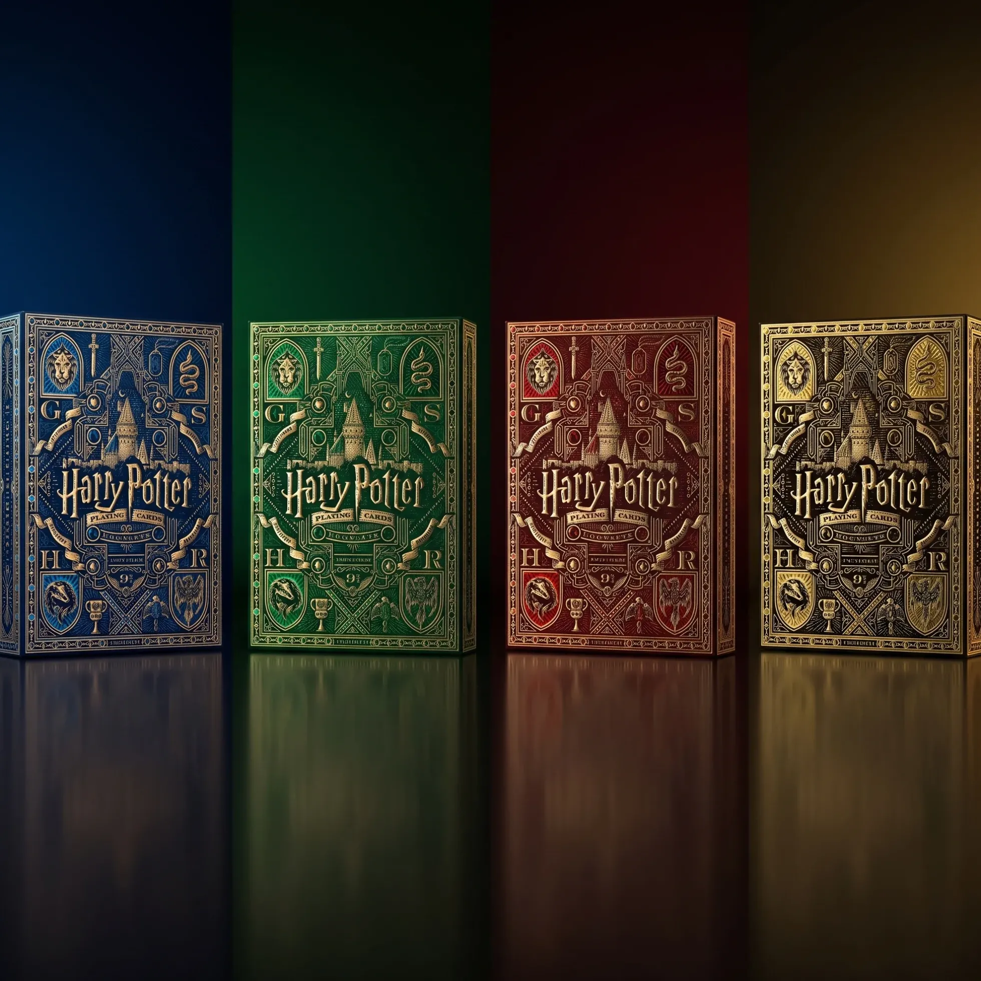 Harry Potter Spielkarten der Hogwarts-Häuser