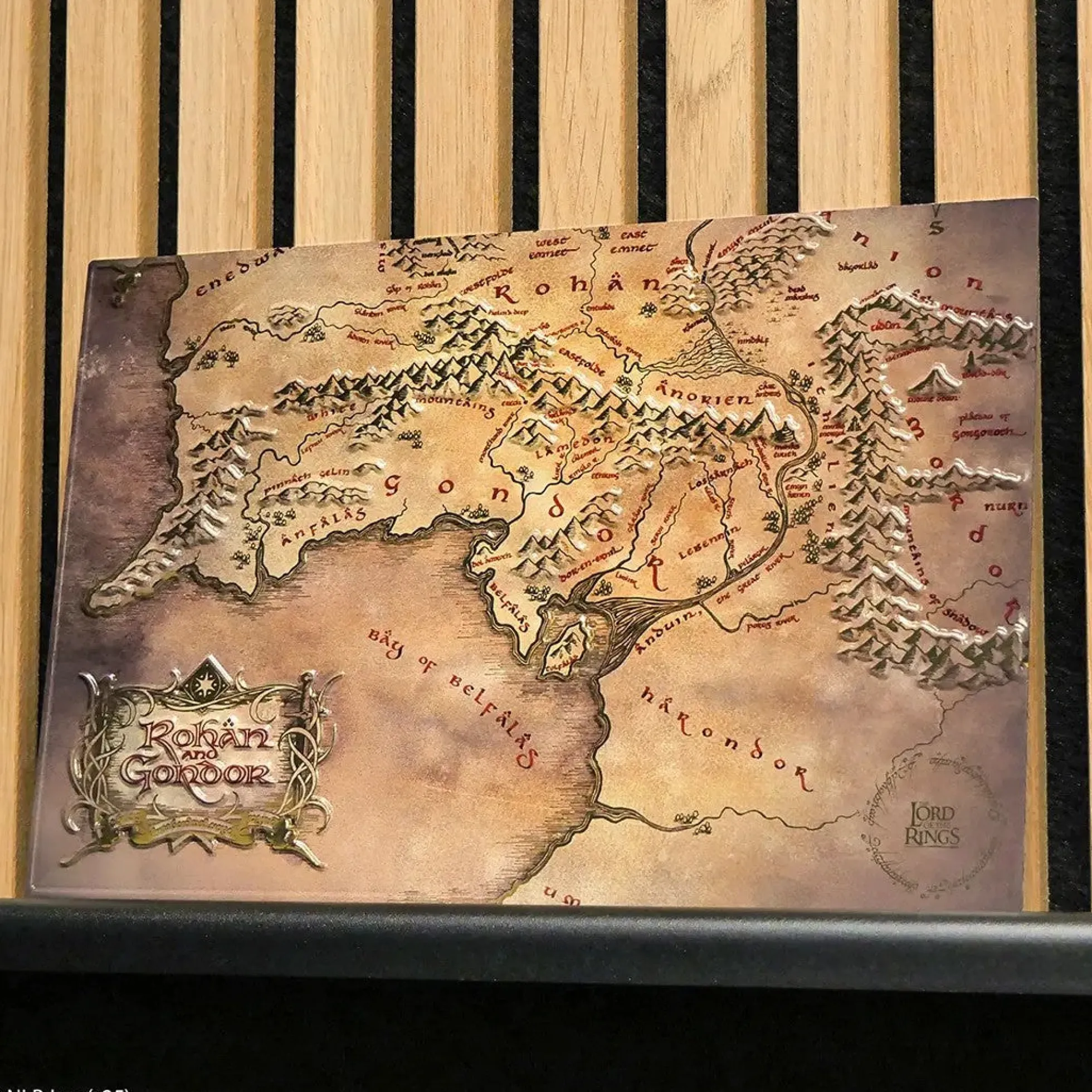 Herr der Ringe Metallkarte - Rohan und Gondor (20x30 cm)