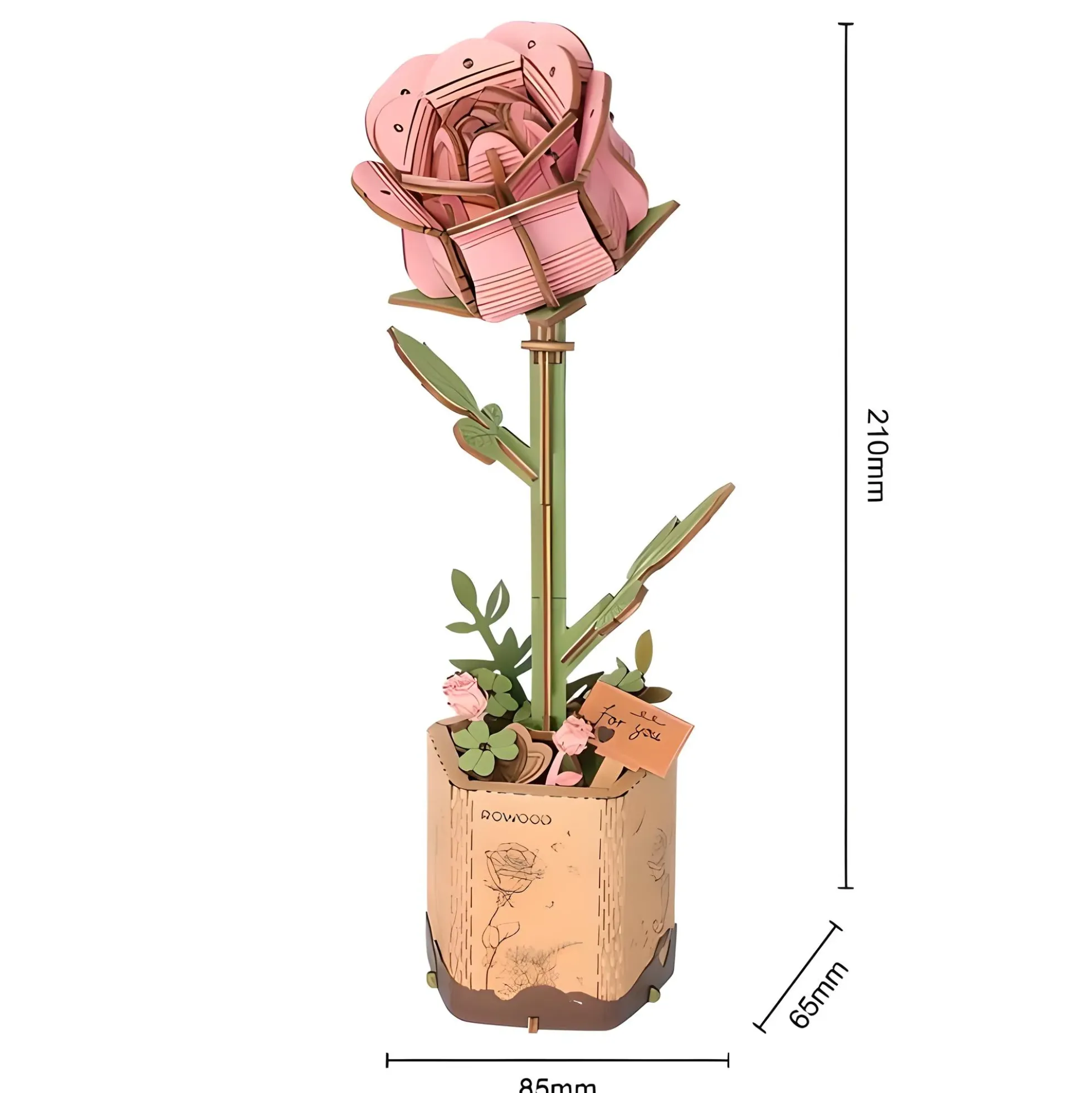 Holzbausatz Pinke Rose