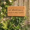 Holzschild – No Admittance