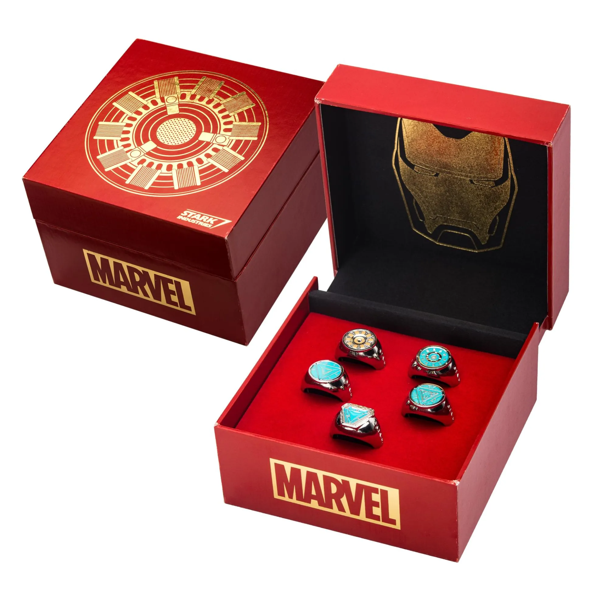 Iron Man Arc Reactor Ring-Set, 5 Ringe