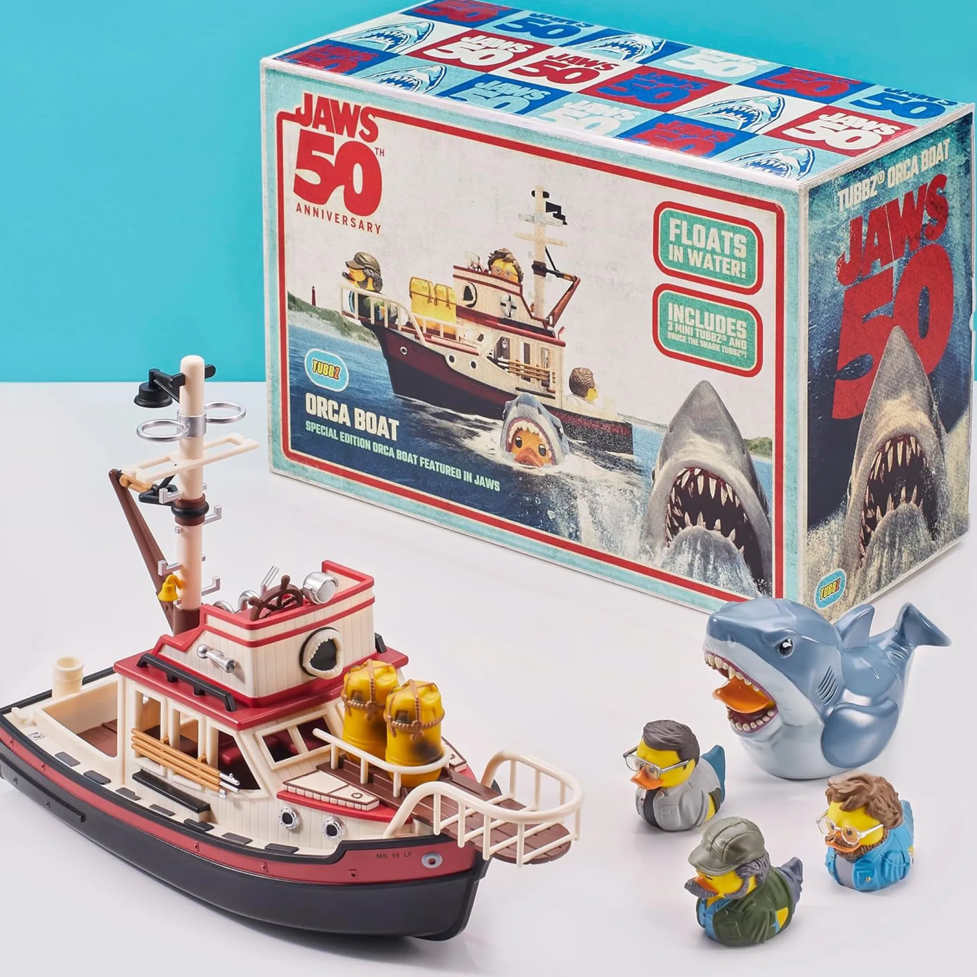 Jaws TUBBZ Orca Schiff und Mini-Badeenten Sammler-Set