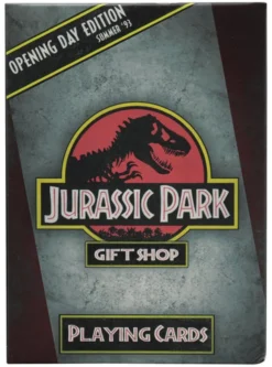 Jurassic Park Geschenkbox mit Kartenspiel, Pin und Schlüsselanhänger