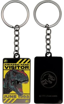 Jurassic Park Geschenkbox mit Kartenspiel, Pin und Schlüsselanhänger