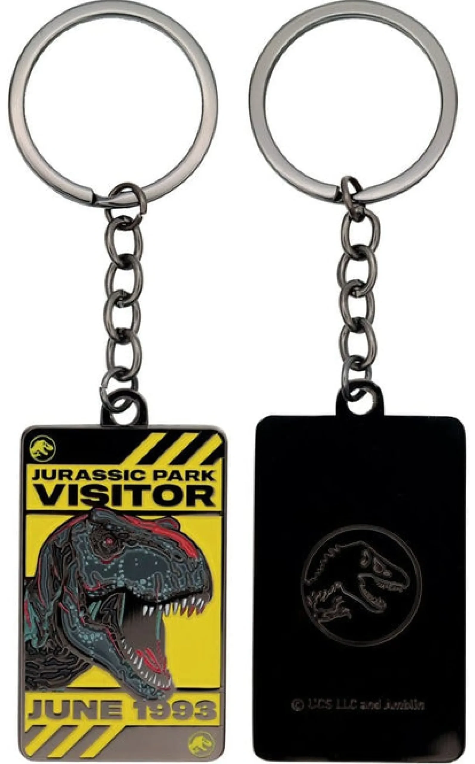 Jurassic Park Geschenkbox mit Kartenspiel, Pin und Schlüsselanhänger