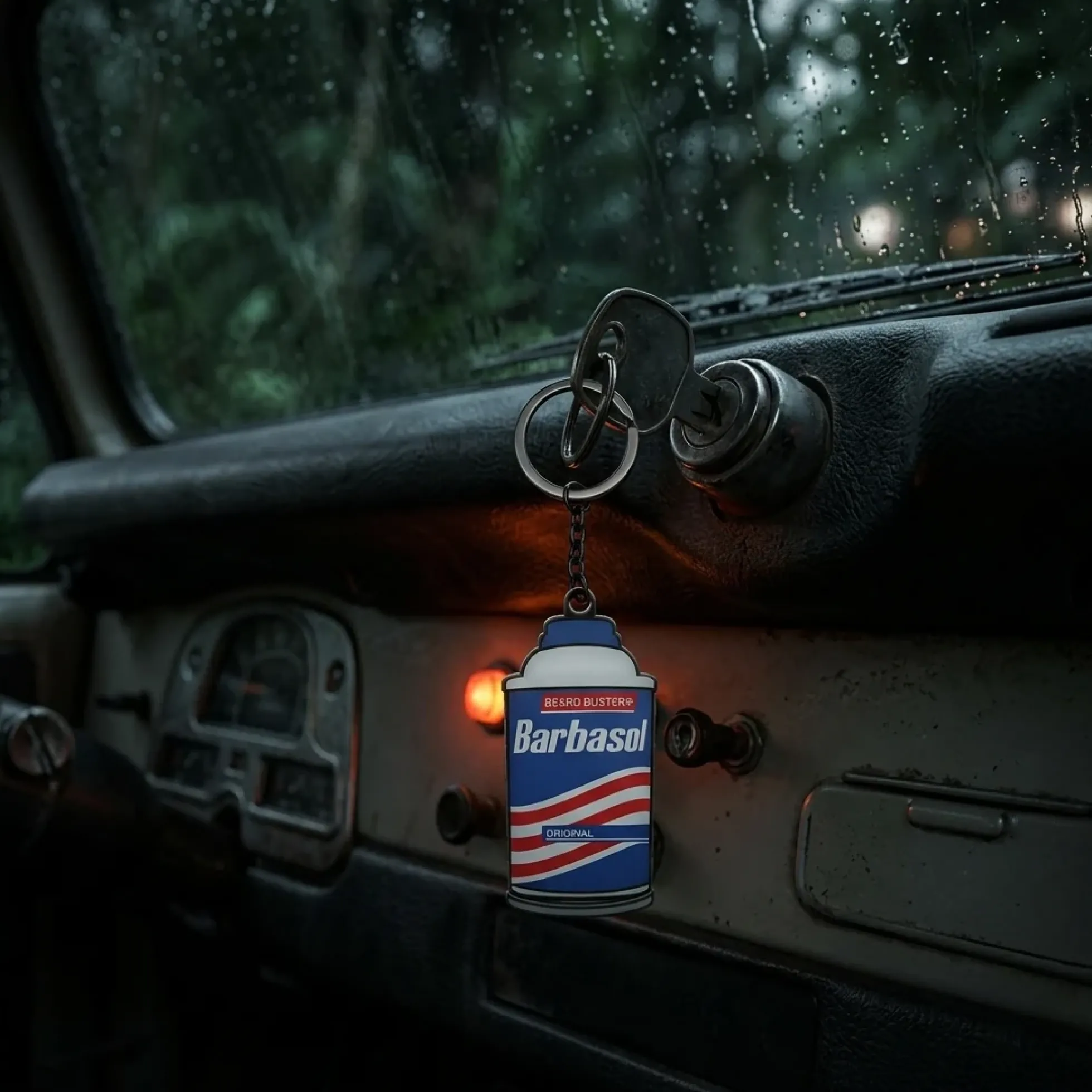 Jurassic Park Schlüsselanhänger Barbasol-Dose
