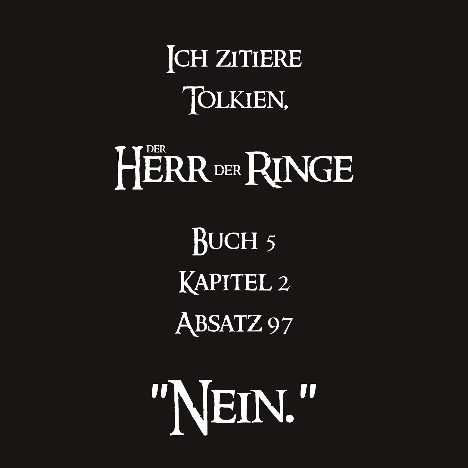 Küchen- und Grillschürze "Ich Zitiere Tolkien"